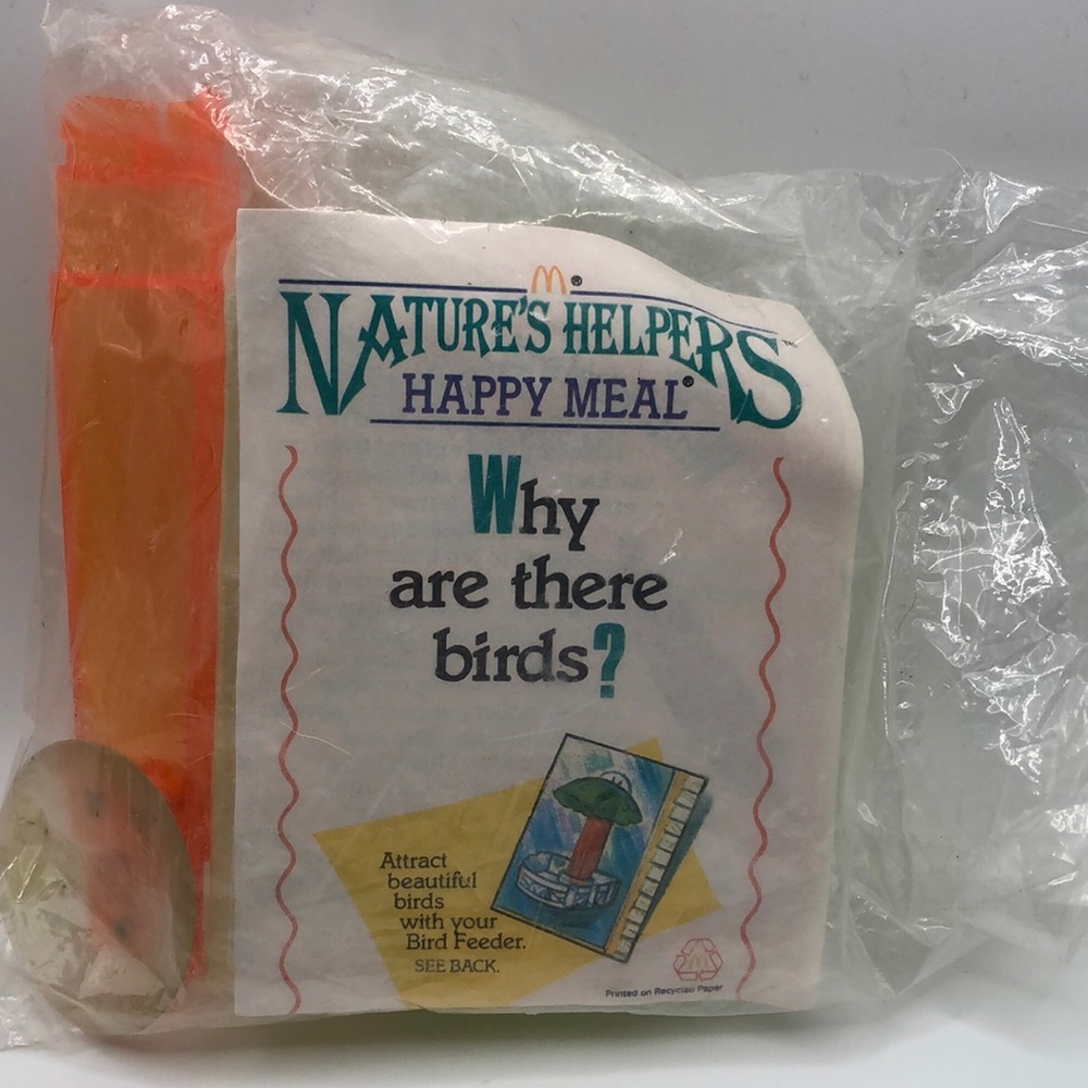 Vintage 1990 Nature’s Helpers Why Are There Birds McDonald’s Happy Meal Toy